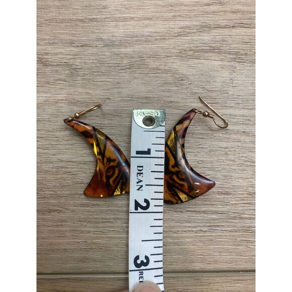 Vintage Y2K Dangle Earrings Tiger‎ - Picture 6 of 6